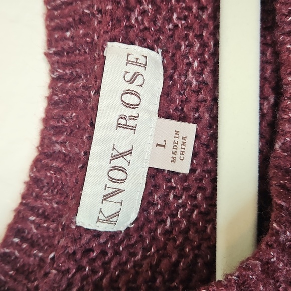 Knox Rose Women's Burgundy Sweater - Picture 2 of 13